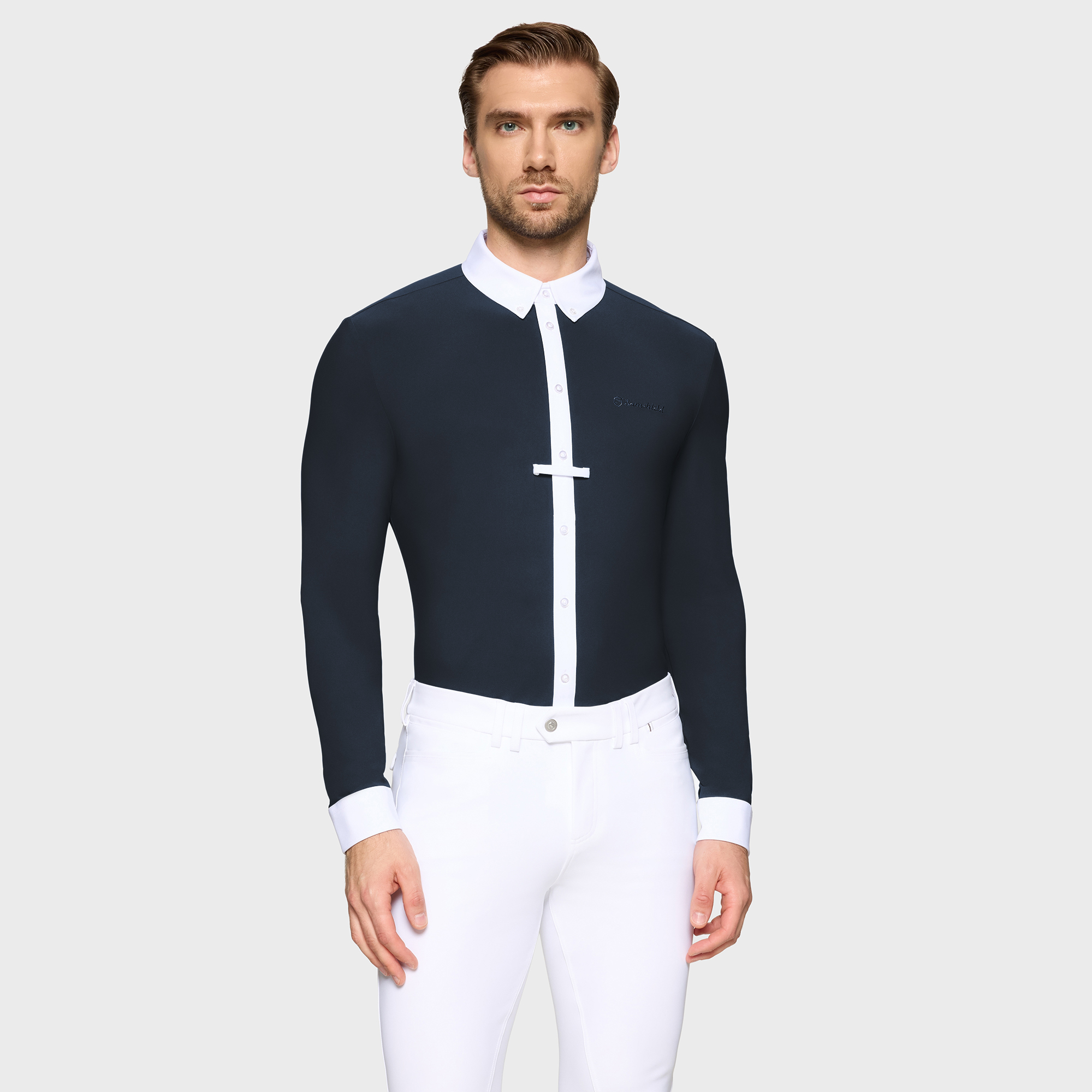 Samshield Mens Long Sleeved Competition Shirt Smith - Navy