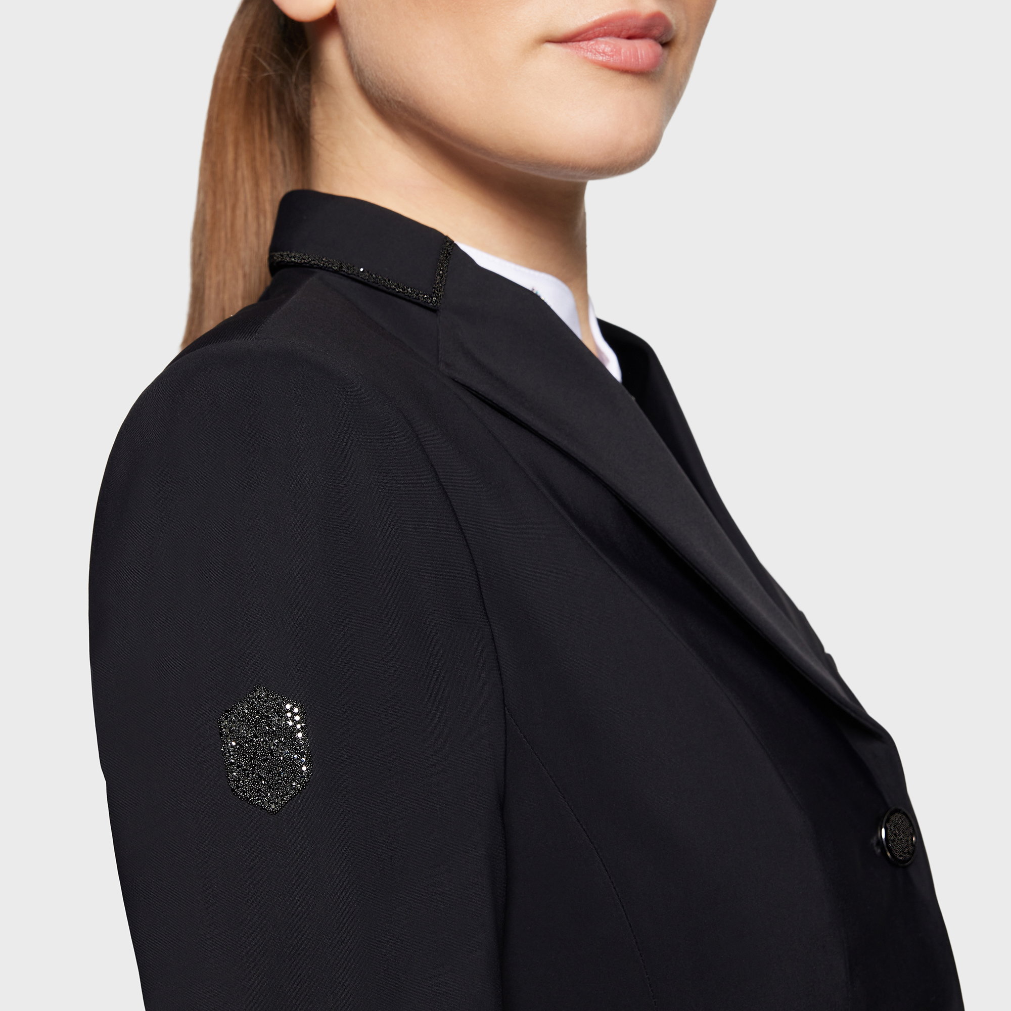 Samshield Womens Competition Jacket Victorine Crystal Fabric FW25 - Black - Image 2