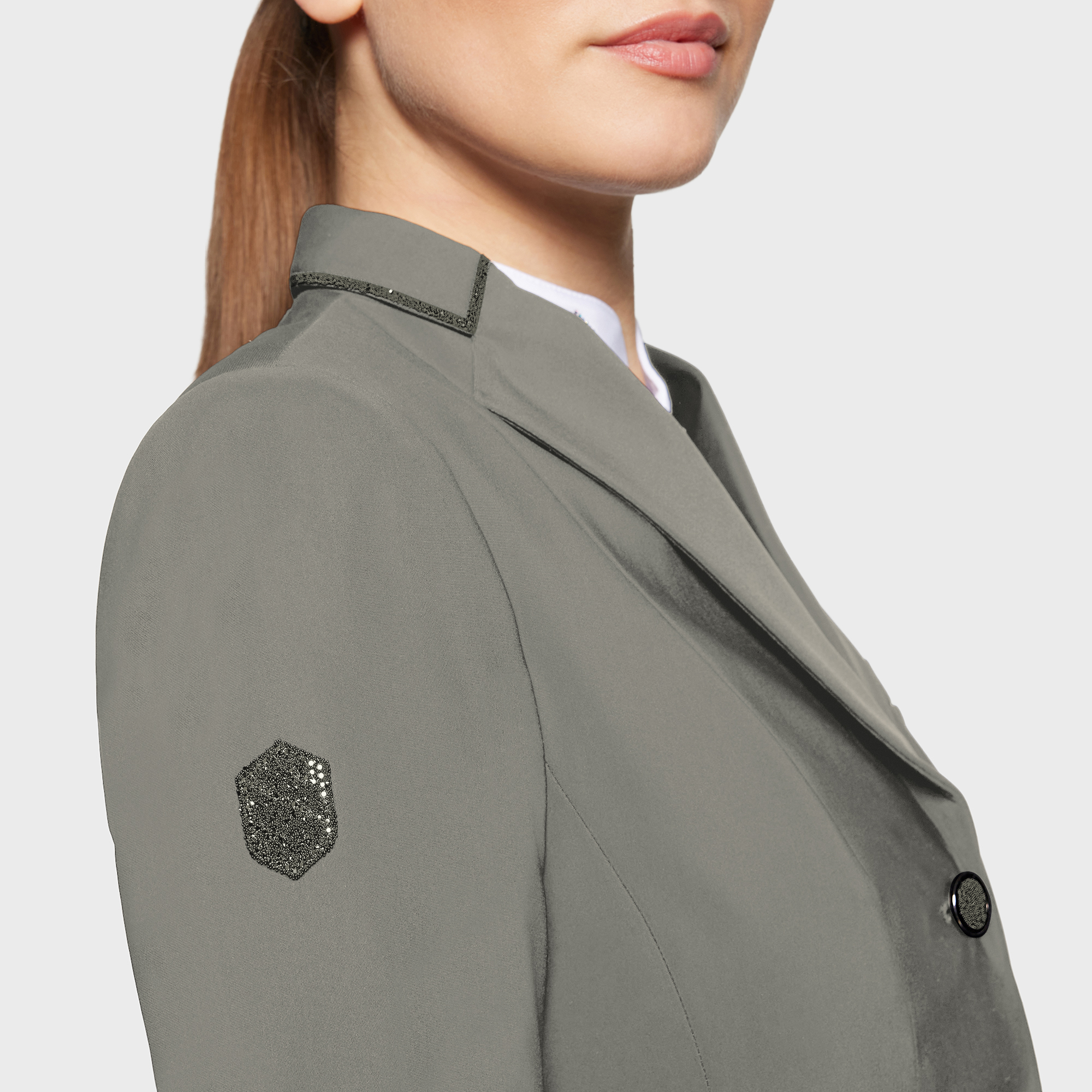 Samshield Womens Competition Jacket Victorine Crystal Fabric FW25 - Sauge - Image 3