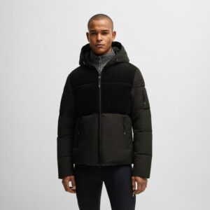 BOSS Equestrian Mens Cord Puffer Jacket Tomas - Black