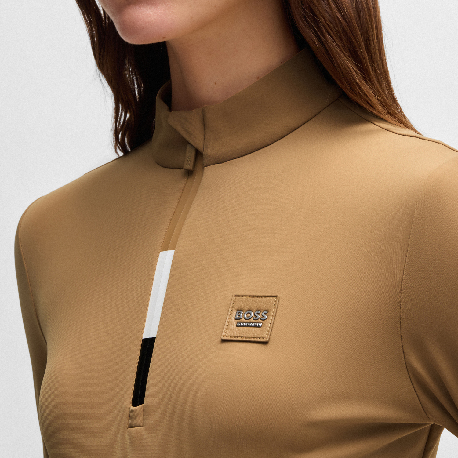 BOSS Equestrian Womens Training Shirt Minou - Camel - Image 3