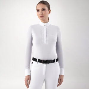 Equiline Womens Long Sleeved Competition Shirt Golk - White