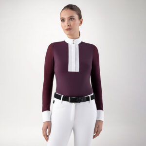 Equiline Womens Long Sleeved Competition Shirt Golk - Amaranth
