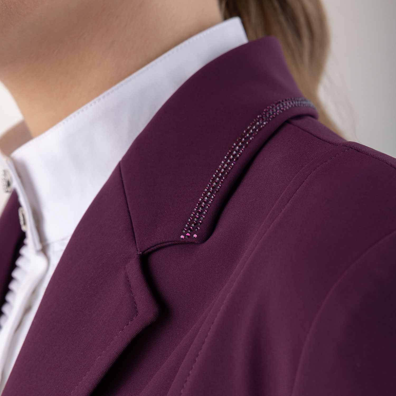 Equiline Womens Competition Jacket Gilcom - Amaranth - Image 3
