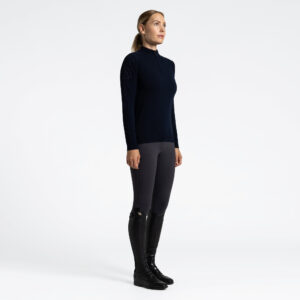 CT Womens Pure Wool Half Zip Sweater - Navy