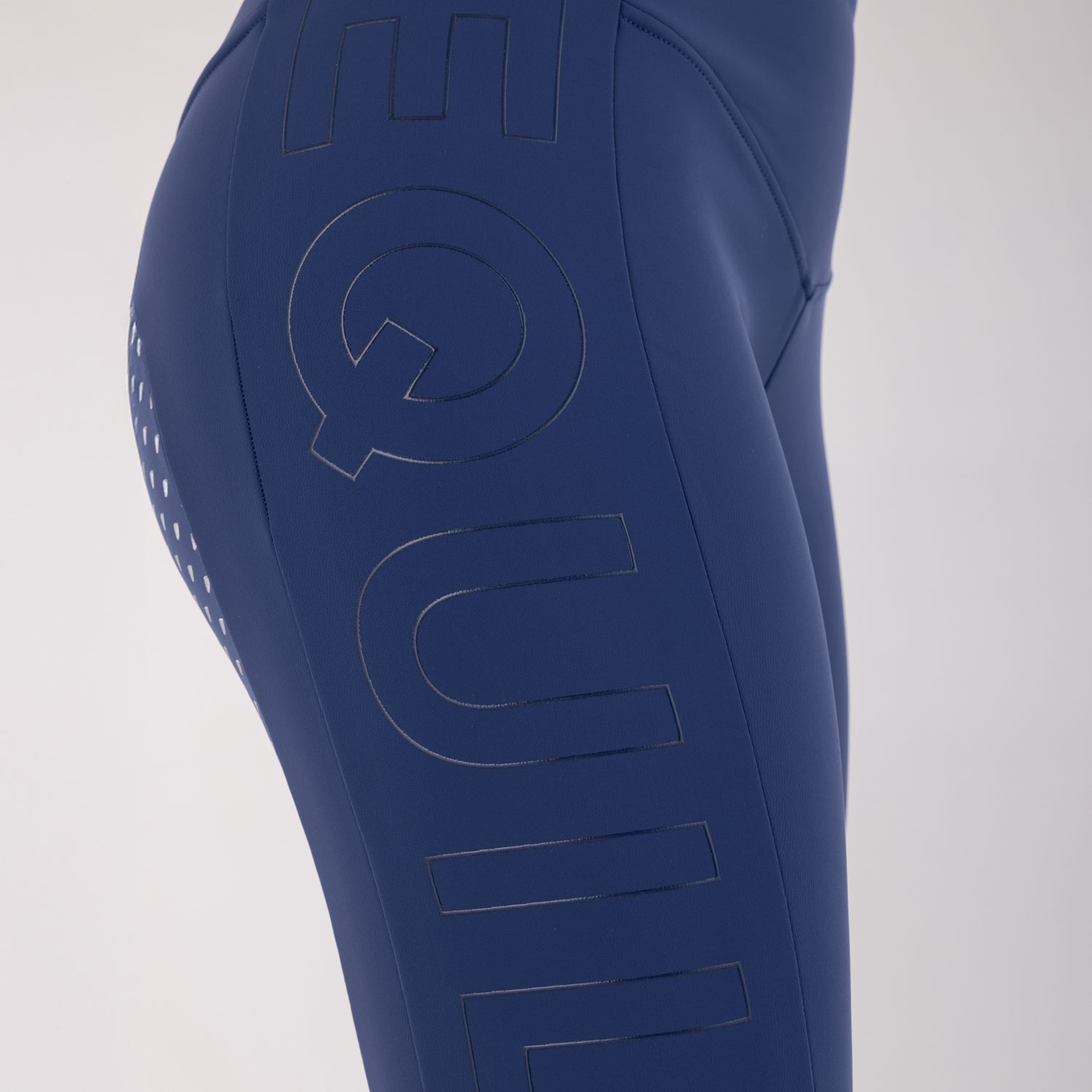Equiline Womens High Waist Full Grip Winter Leggings CaisFH - Navy Peony - Image 3