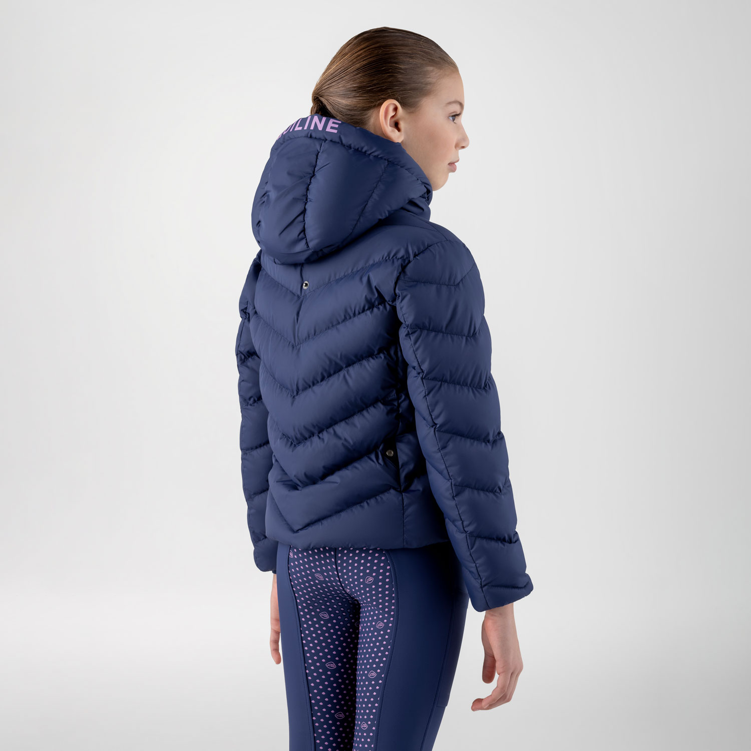 Equiline Junior Girls Bomber Jacket Cumin - Image 3