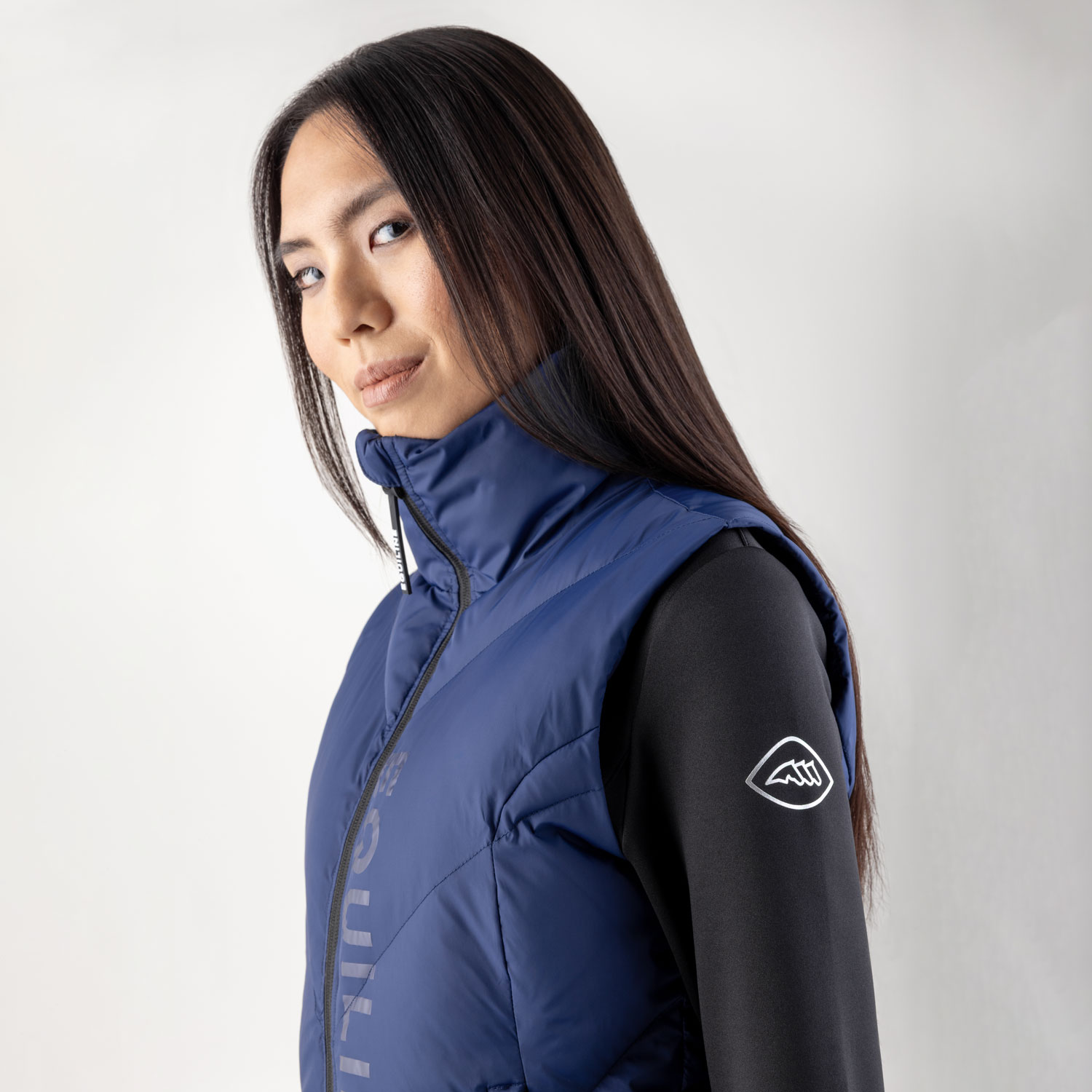 Equiline Womens Padded Vest Cilet - Navy Peony - Image 6