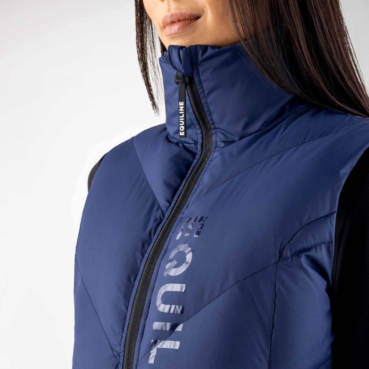 Equiline Womens Padded Vest Cilet - Navy Peony - Image 5