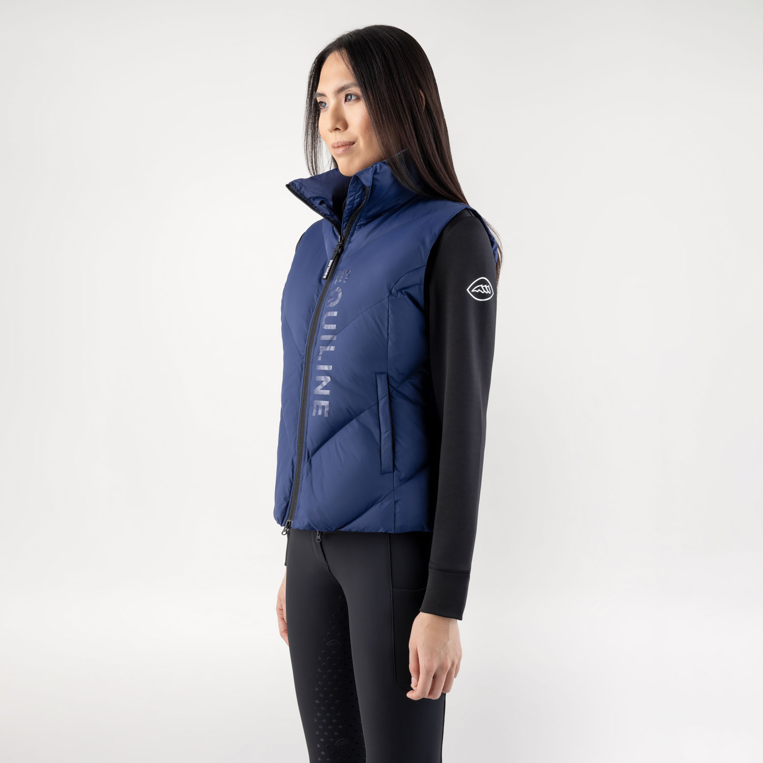 Equiline Womens Padded Vest Cilet - Navy Peony - Image 2