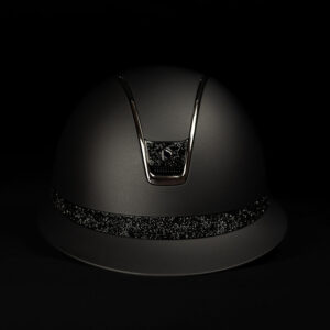 Samshield 2.0 Miss Shield Shadowmatt Helmet - Ultra Fine Rocks Black Frontal Band & Blazon