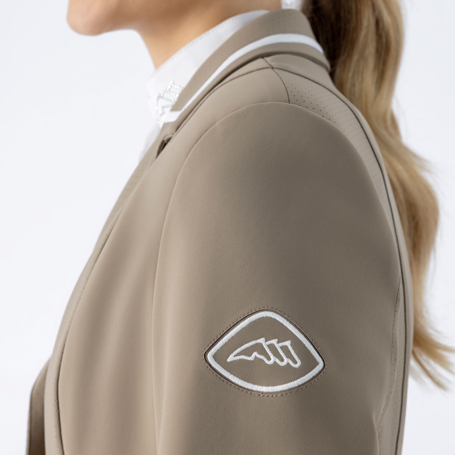 Equiline Womens Competition Jacket Eqebony - Dune - Image 4