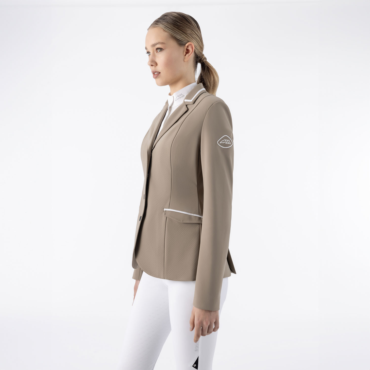 Equiline Womens Competition Jacket Eqebony - Dune - Image 2