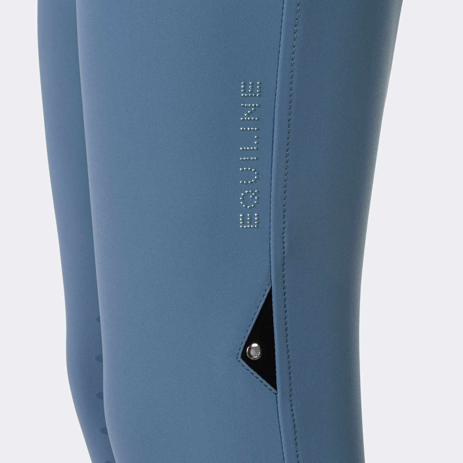 Equiline Womens High Waist Full Grip Breeches Eqedison - Provincial Blue - Image 3
