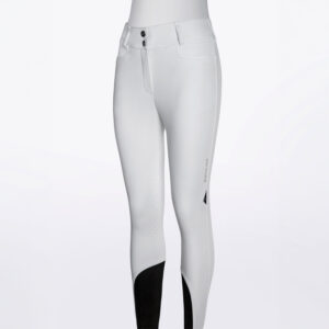 Equiline Womens High Waist Knee Grip Breeches Eqedison - White
