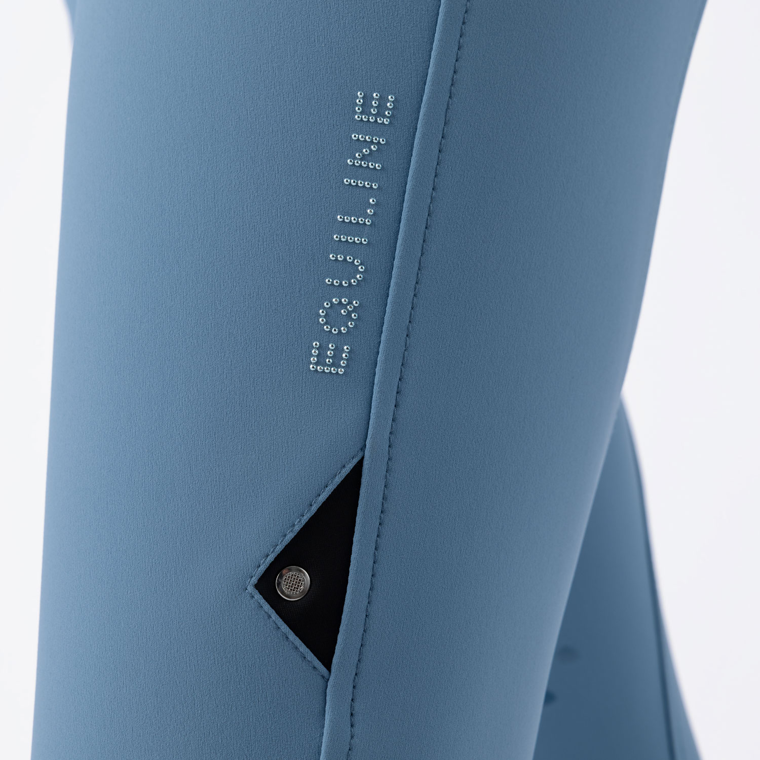 Equiline Womens High Waist Knee Grip Breeches Eqedison - Provincial Blue - Image 4