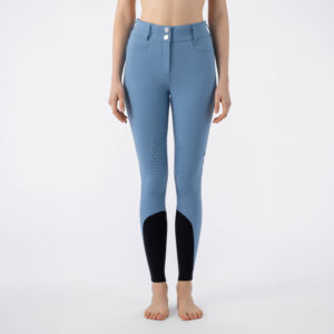 Equiline Womens High Waist Knee Grip Breeches Eqedison - Provincial Blue
