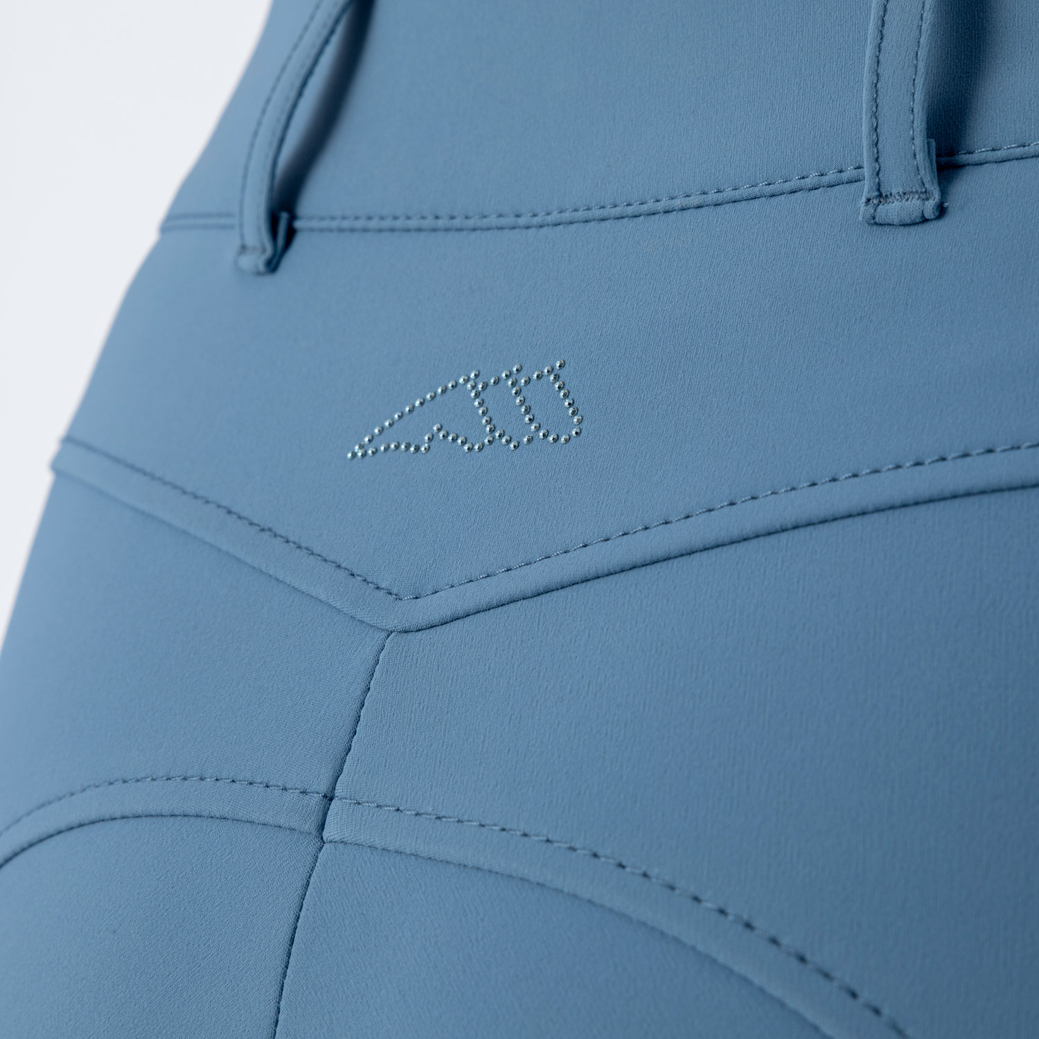 Equiline Womens High Waist Knee Grip Breeches Eqedison - Provincial Blue - Image 3