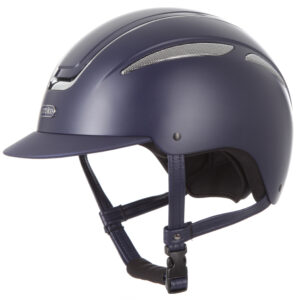 Evoke Callisto Classic Peak Riding Helmet - Navy/Chrome