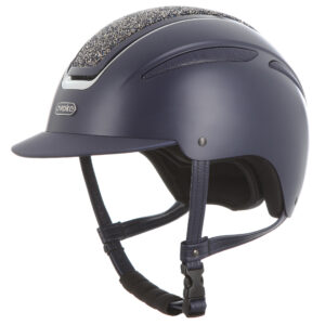 Evoke Callisto Classic Peak Riding Helmet - Navy/Navy Crystal