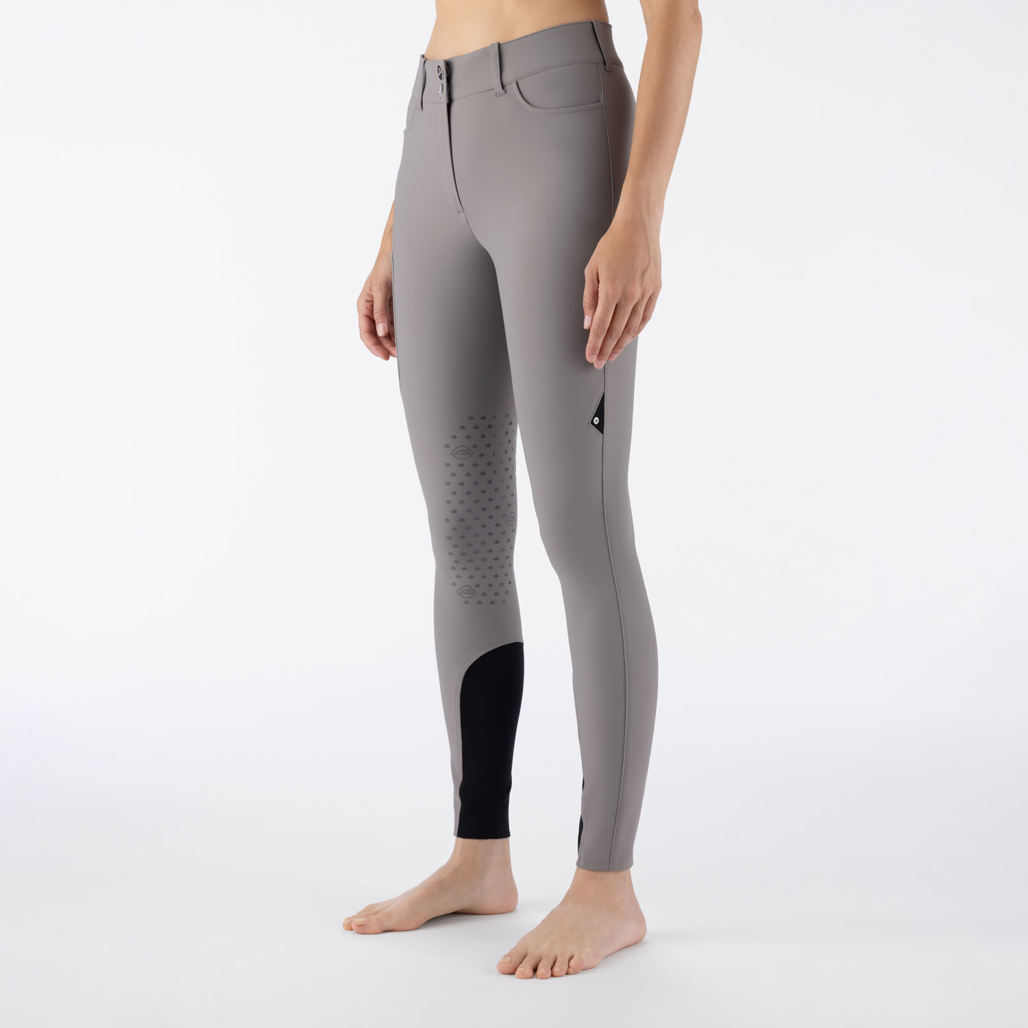 Equiline Womens High Waist Knee Grip Breeches EqCusma - Storm