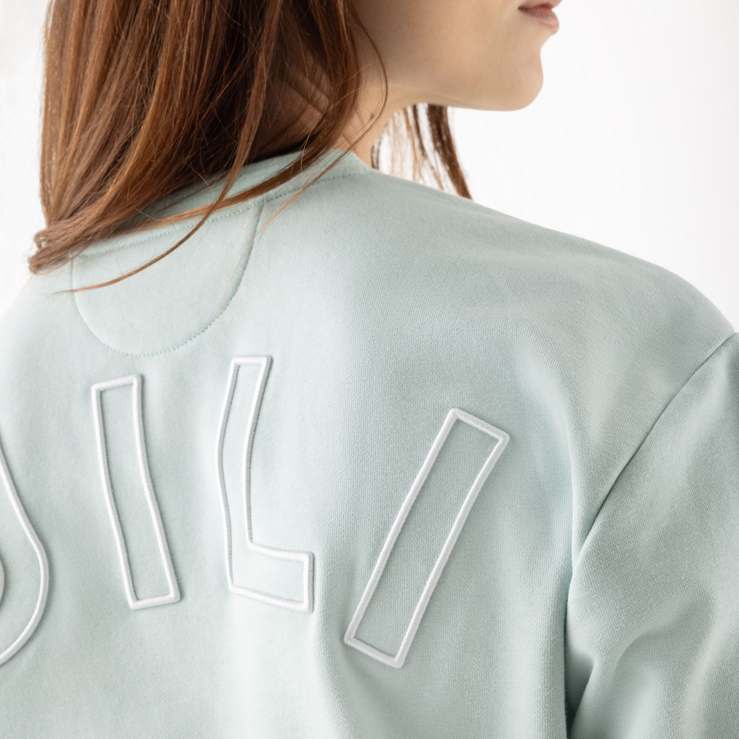 Equiline Womens Crewneck Sweater EqCarly - Surf Green - Image 3