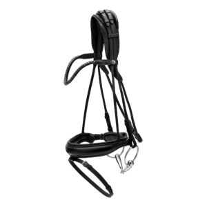 Dy'on Rolled Leather Snaffle Bridle with Large Noseband