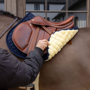Kentucky Skin Friendly Sheepskin Jumping Saddle Pad - Navy
