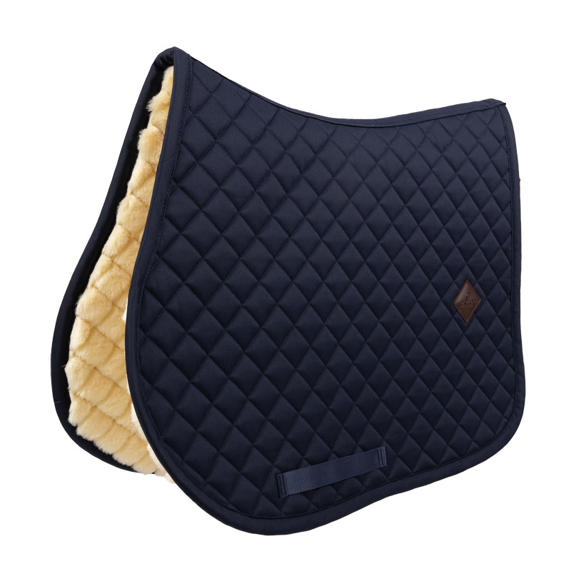 Kentucky Skin Friendly Sheepskin Jumping Saddle Pad - Navy - Image 2