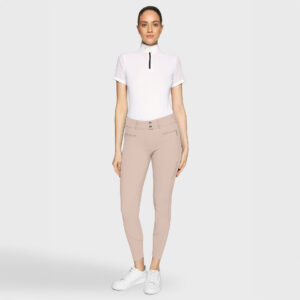 Samshield Womens High Waist Knee Grip Breeches Clara Premium - Powder Pink
