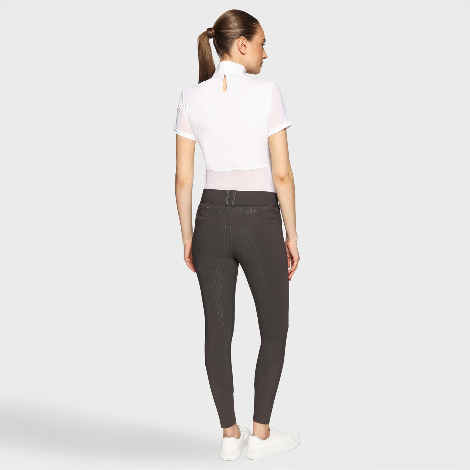Samshield Womens Full Grip Breeches Capucine Crystal Ferna - Magnet - Image 2