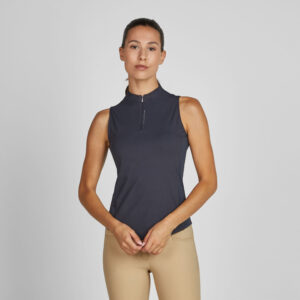 Eskadron Womens Half Zip Tank Top - Navy