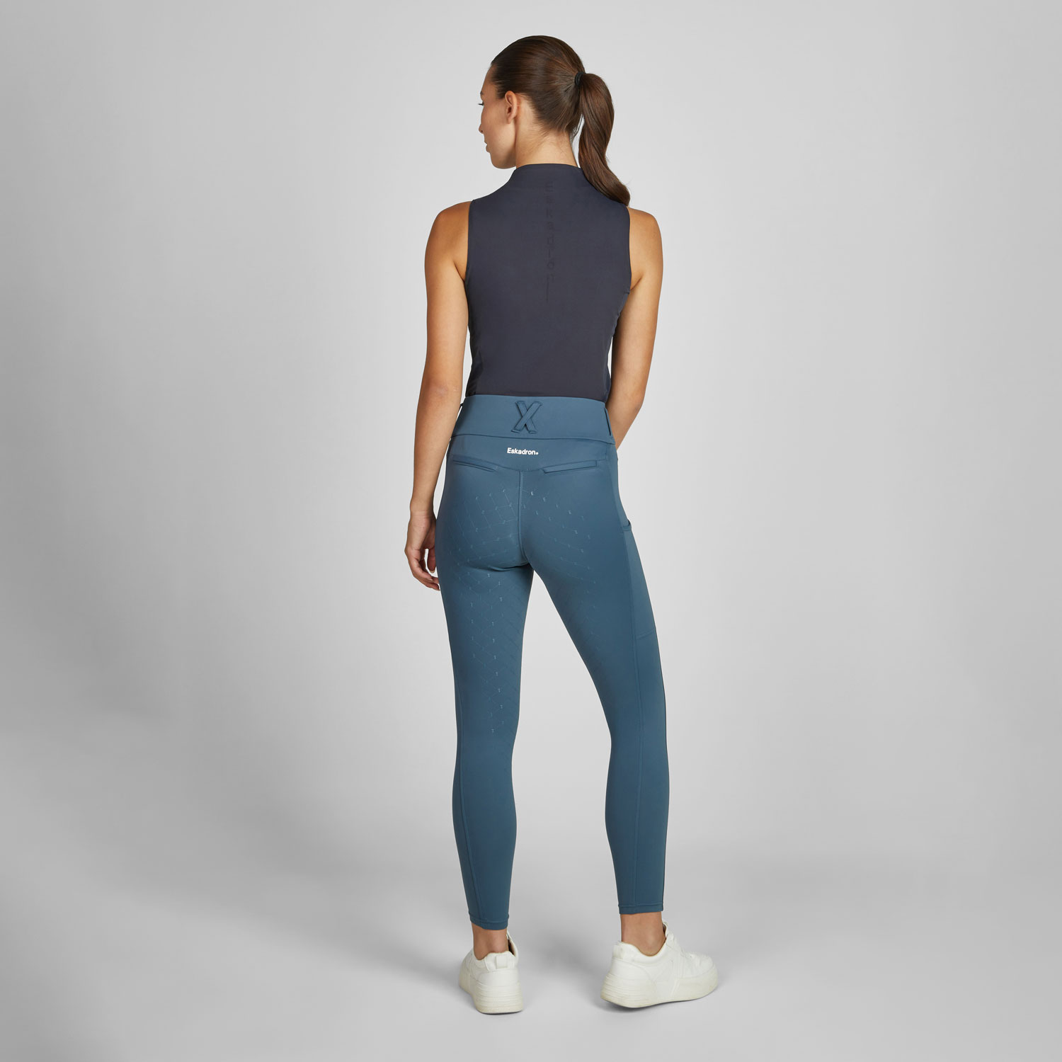 Eskadron Womens Flex Full Grip Riding Tights - Ocean - Image 2