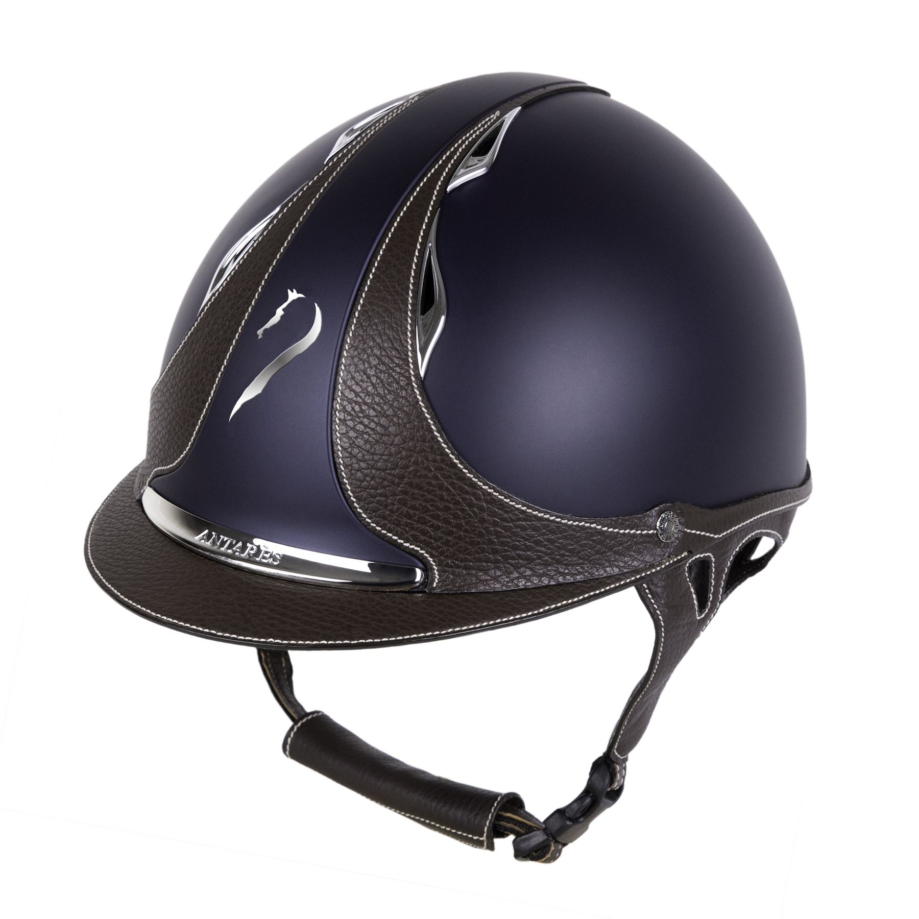 Antares Galaxy Riding Helmet - Navy/Brown
