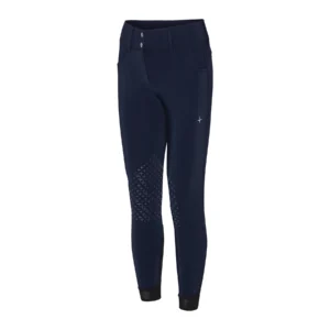 Trolle Womens Athletic High Waist Knee Grip Breeches - Navy