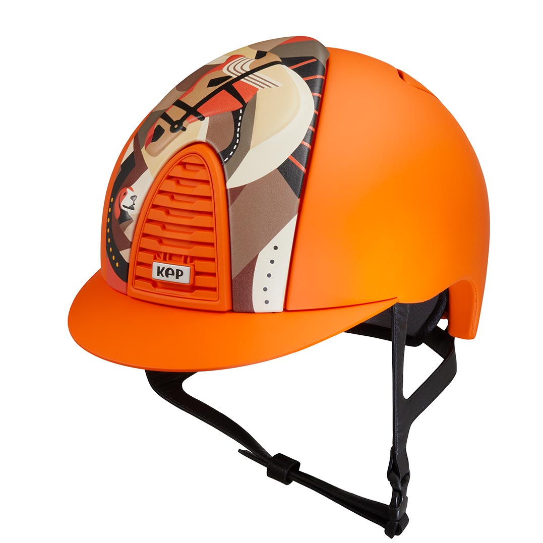 KEP Cromo 2.0 Riding Helmet - Pegasus Orange - Standard Peak - Orange