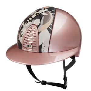 KEP Cromo 2.0 Diamond Riding Helmet - Pegasus Leather - Polo Peak - Pink