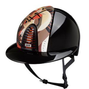 KEP Cromo 2.0 Polish Riding Helmet - Pegasus Orange - Polo Peak - Black