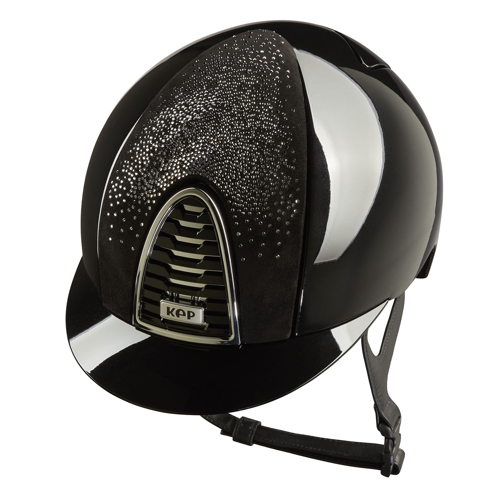 KEP Cromo 2.0 Polish Riding Helmet - Nebula Black - Standard Peak - Black