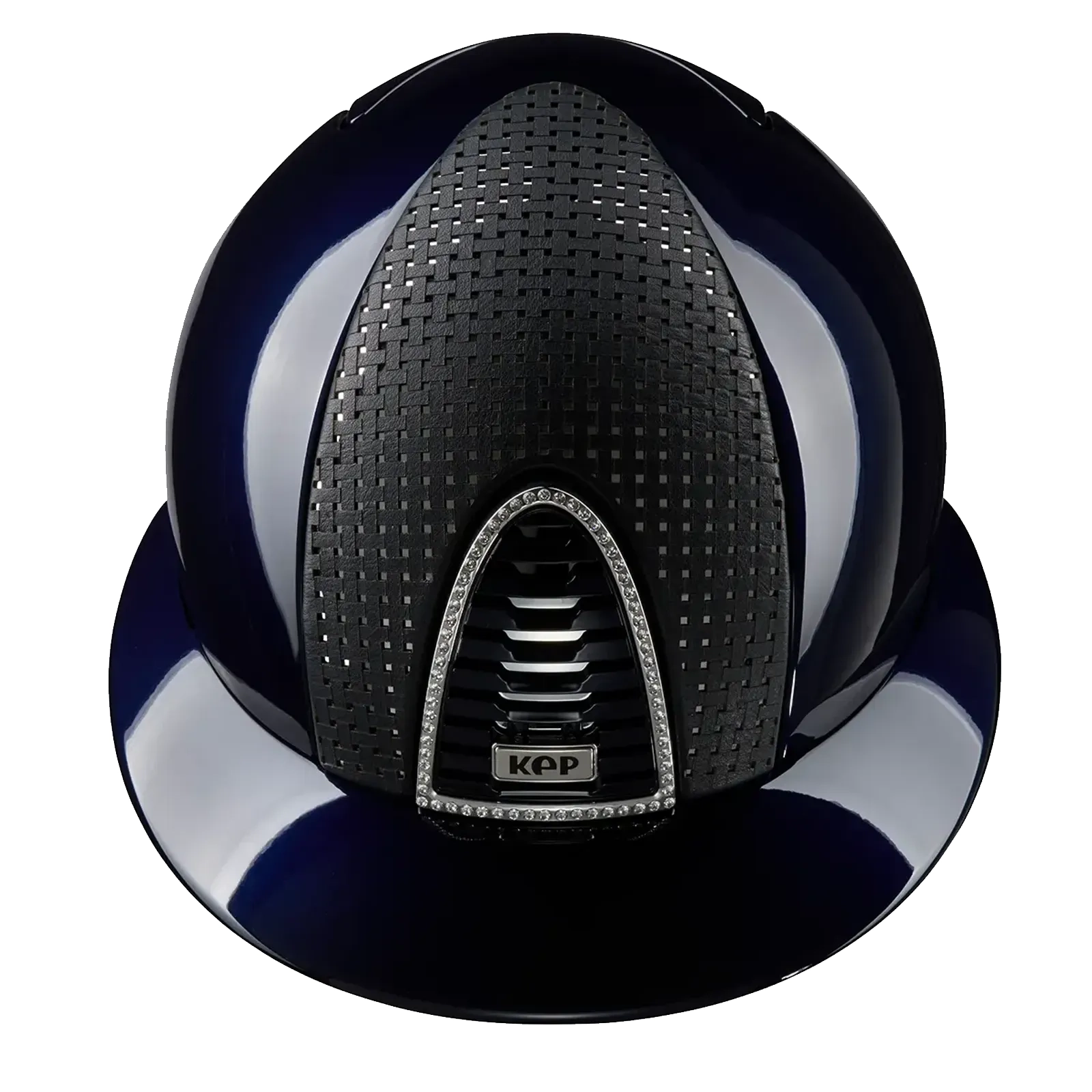 KEP Cromo 2.0 Polish Riding Helmet - Verona Blue - Swarovski Frame - Polo Peak - Navy - Image 2