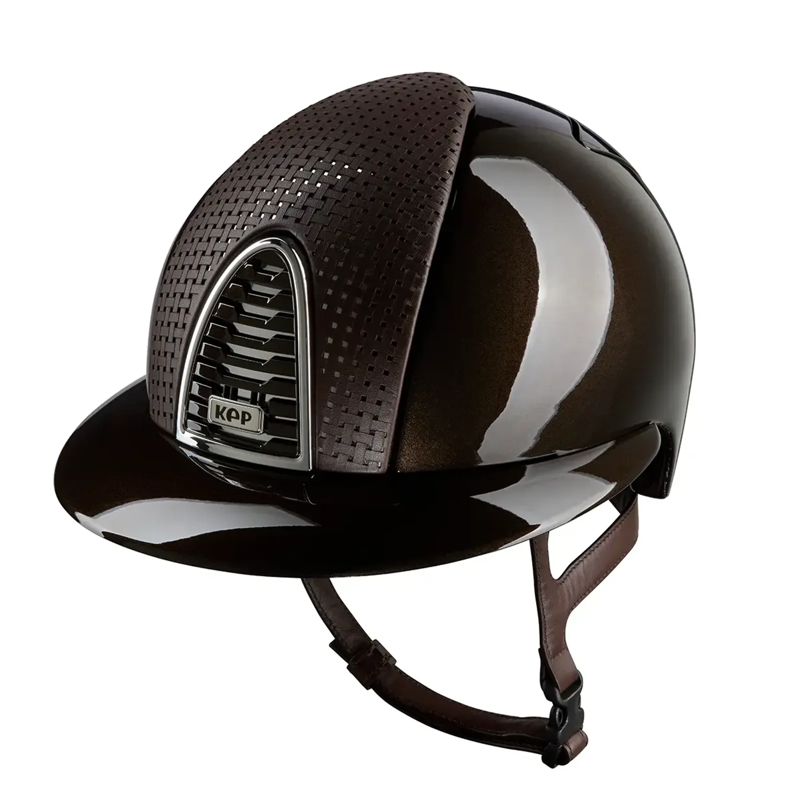 KEP Cromo 2.0 Polish Riding Helmet - Verona Brown - Polo Peak - Brown