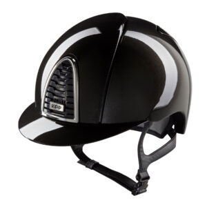 KEP Cromo 2.0 Shine Riding Helmet - Standard Peak - Black