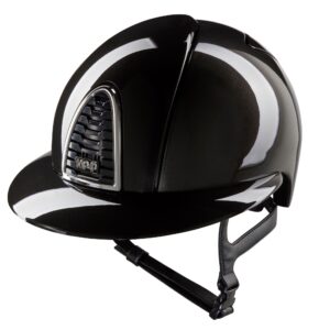 KEP Cromo 2.0 Shine Riding Helmet - Crystal Logo - Polo Peak - Black
