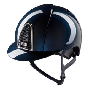 KEP Cromo 2.0 Shine Riding Helmet - Standard Peak - Navy
