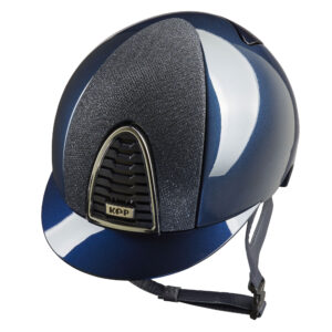 KEP Cromo 2.0 Shine Riding Helmet - Luminor Blue - Standard Peak - Navy