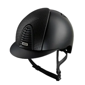 KEP Cromo 2.0 Textile Riding Helmet - Verona Black - Standard Peak - Black