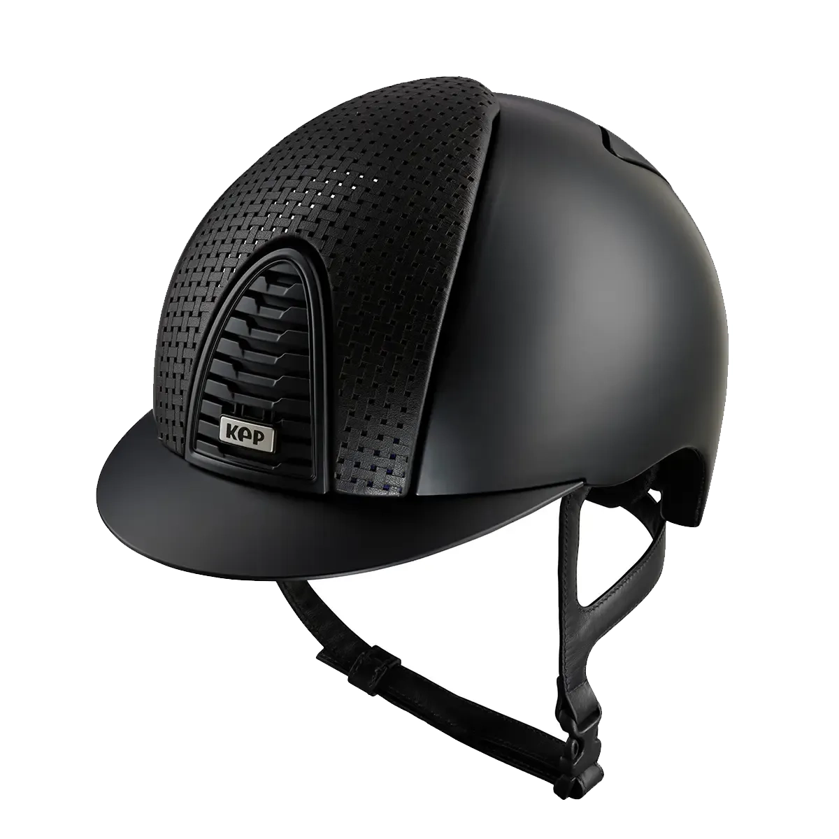 KEP Cromo 2.0 Textile Riding Helmet - Verona Black - Standard Peak - Black