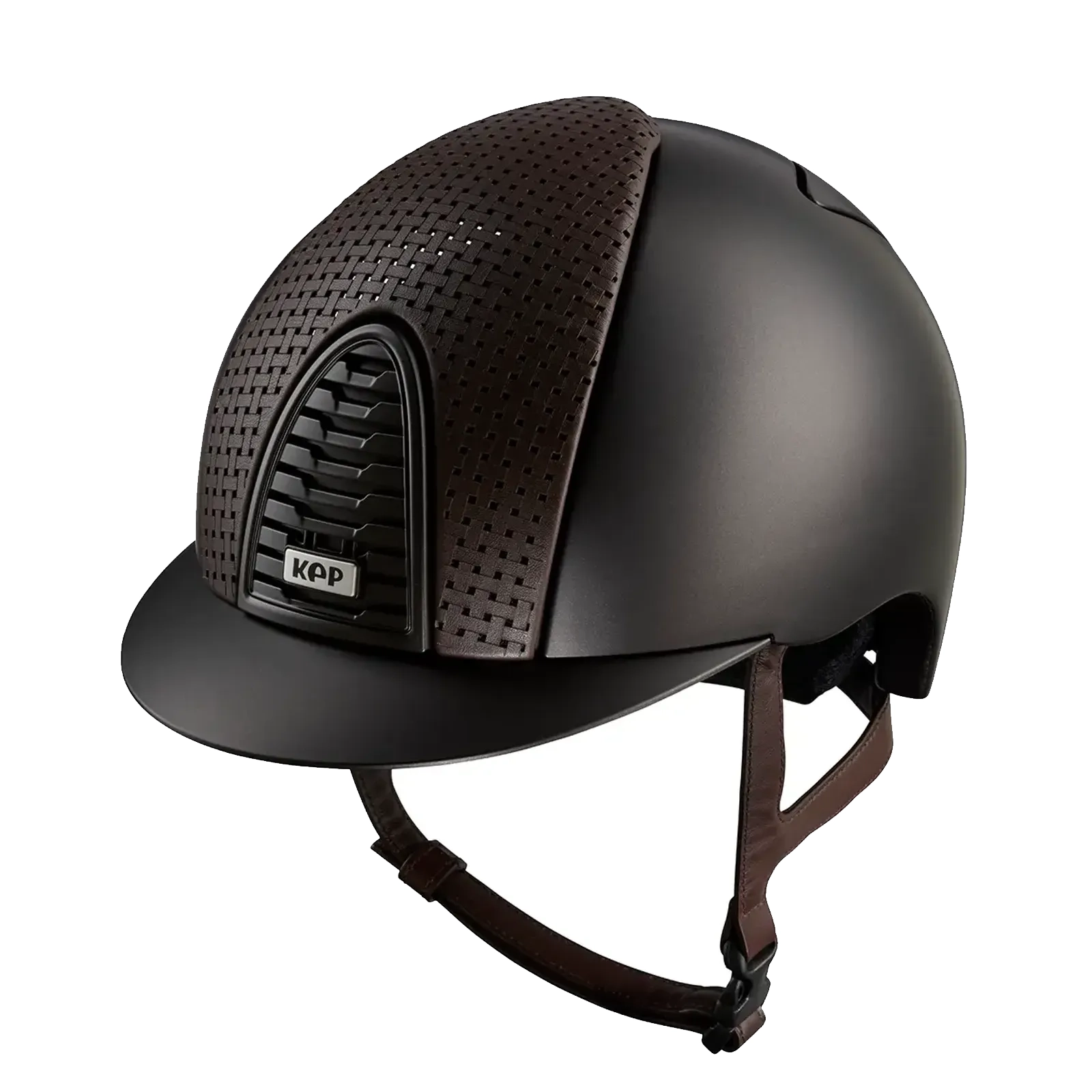 KEP Cromo 2.0 Textile Riding Helmet - Verona Brown - Standard Peak - Brown