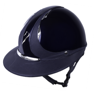 Antares Premium Eclipse Glossy Riding Helmet - Navy