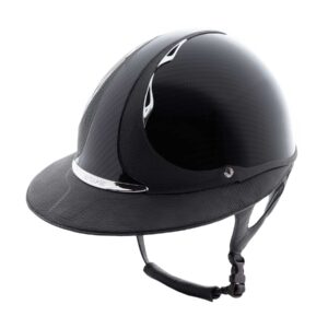 Antares Premium Eclipse Glossy Riding Helmet - Carbon Print